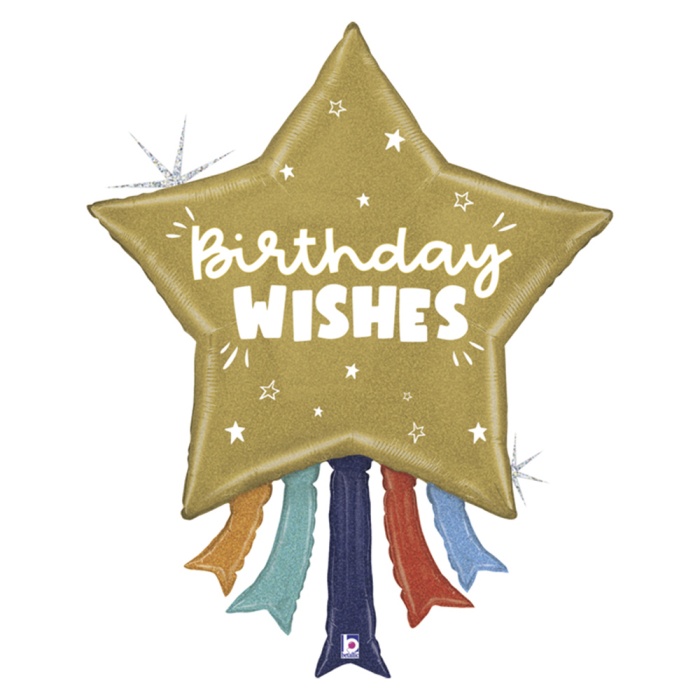 Birthday Wishes Star Grabo Folyo Balon 43
