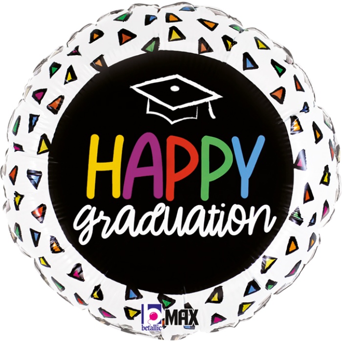 Graduation Triangles Grabo Folyo Balon 18