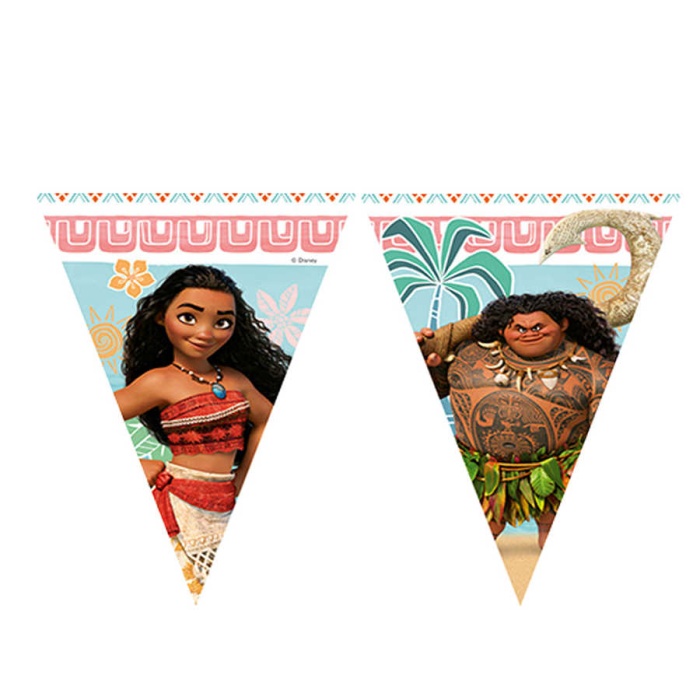 Moana Lisanslı Üçgen Bayrak Afiş