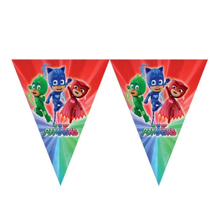 PJ Masks Lisanslı Üçgen Bayrak Afiş