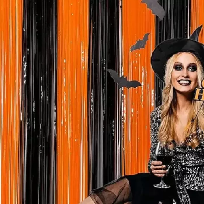 Halloween Metalize Arka Fon 100x200 cm