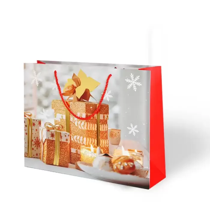 32x26 Lüks Karton Çanta Varak Baskılı