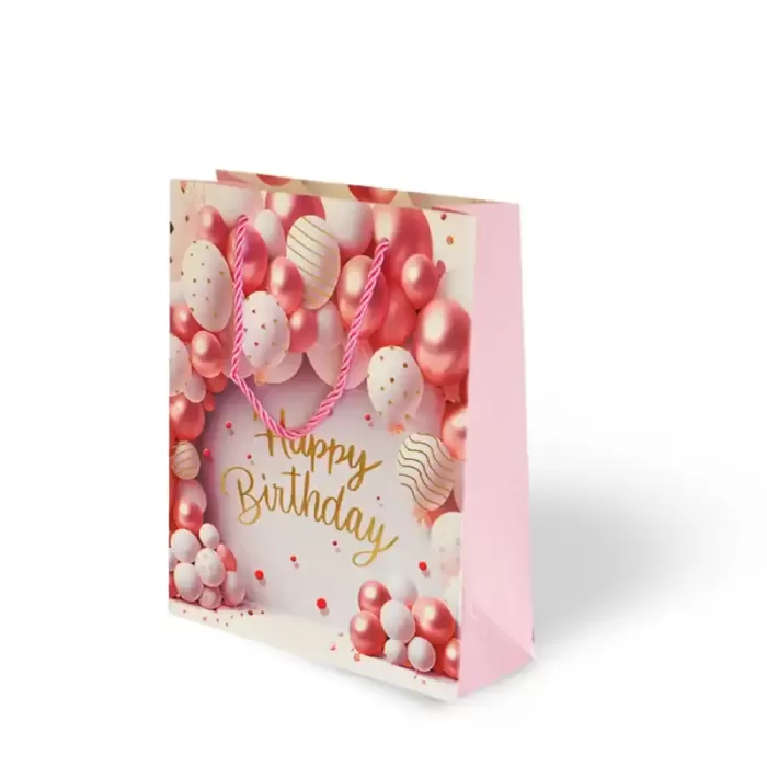 18x24 Lüks Karton Çanta Varak Baskılı - Balon Temalı 1 adet