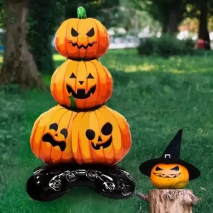 Halloween Folyo Balon -Üst Üste Balkabakları-