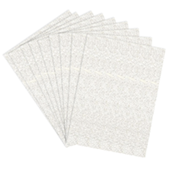 50x70 Eva Tabaka 10lu -Simli Beyaz-