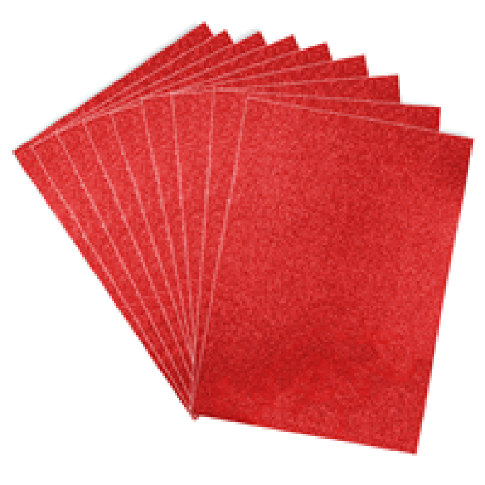 50x70 Eva Tabaka 10lu -Simli Kırmızı-