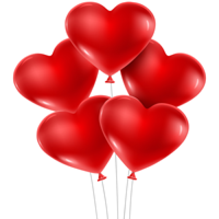 Kalp Balon Baskısız 100lü -Kırmızı-