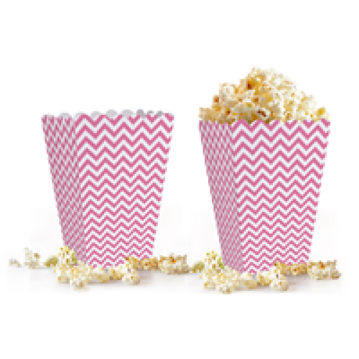 Popcorn Kutusu 10lu -Chevron Mor-