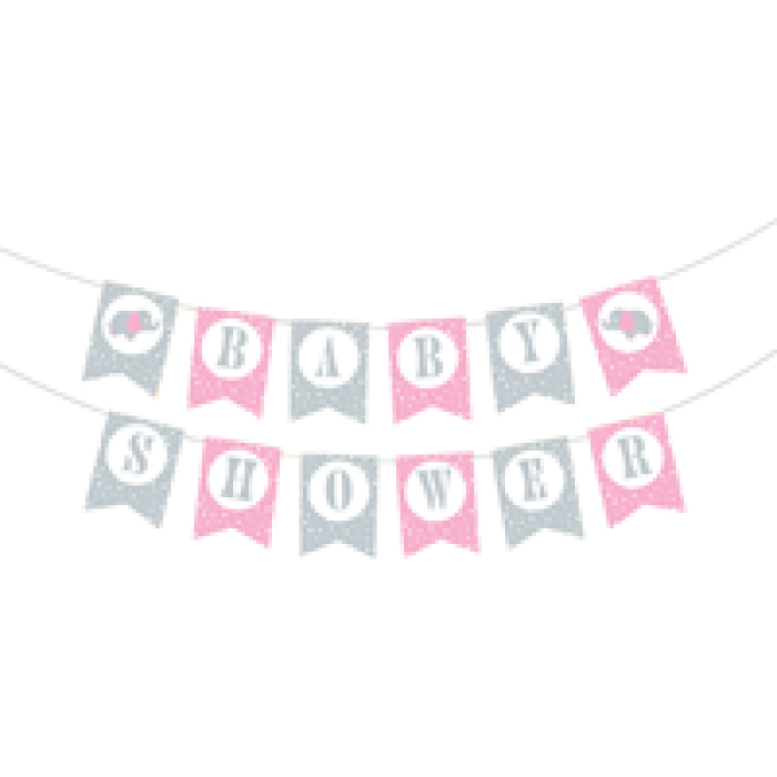 BNR77 Baby Shower Harf Afiş -Kız-