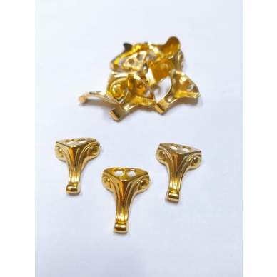 Moda mini zamak ayak 1.5 cm kutu sandık sunumluk tepsi ayağı sarı