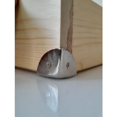 Büyük kutu ve sandık köşesi 30 mm nikel