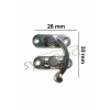 Orta yay gözü kilit 28X33 mm nikel 1 adet