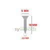 Sunta vidası 2.5x10 mm 1000 adet çinko renk