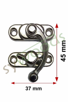 Büyük yay gözü kilit 37x45 mm nikel 1 adet