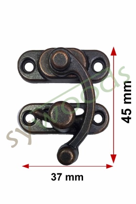 Büyük yay gözü kilit 37x45 mm oksit 1 adet