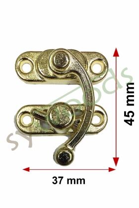 Büyük yay gözü kilit 37x45 mm sarı 1 adet