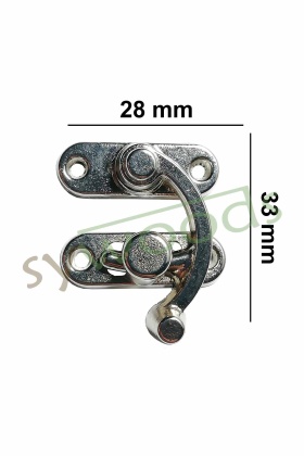 Orta yay gözü kilit 28X33 mm nikel 1 adet