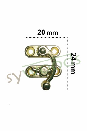 Küçük yay gözü kilit 20x24 mm sarı 1 adet