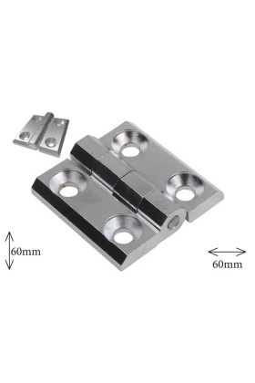 Zamak kare menteşe 6 cm krom