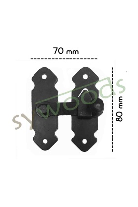 Kapı ve pencere mandalı 70x80 mm siyah 10 adet