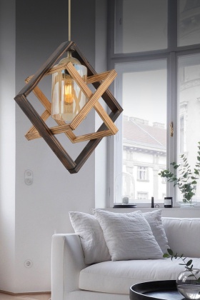 Galileo ahşap avize Gold Kablo