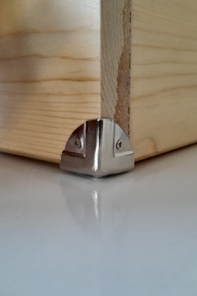 Küçük kutu sandık köşelik 25 mm nikel 100 adet