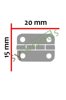Mini havşalı menteşe 15x20 oksit 100 adet