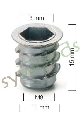 Metal dübel m8 15 mm