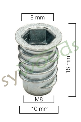 M8 metal dübel 18 mm