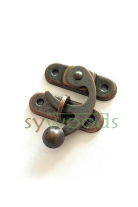 Büyük yaylı kancalı kilit 40x45 mm oksit renk