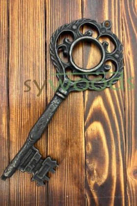 Asya 19,7 cm büyük pirinç anahtar dekoratif vintage antik aksesuar