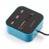 Dark UCR202 USB MicroSD/SD/MMC/M2/MS PRO DUO Kart Okuyuculu USB Çoklayıcı (Mavi)