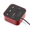 Dark UCR202 USB MicroSD/SD/MMC/M2/MS PRO DUO Kart Okuyuculu USB Çoklayıcı (Kırmızı)