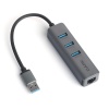 Dark USB Type-A to RJ45 Gigabit Ethernet ve 3xUSB 3.0 Hub Çoklayıcı Adaptör