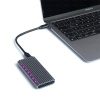 Dark USB 3.2 Gen2 Type C - M.2 NVMe & NGFF SATA SSD RGB LEDLİ Disk Kutusu