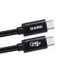 Dark 1m USB Type-C 240W PD Ultra Hızlı Şarj ve 480Mbps Örgülü Kablo (Siyah)