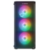 RAMPAGE COMPACT 750W 80+ BR 4x12CM RGB FAN ATX TEMPERED GLASS 2xUSB2.0/1xUSB3.0 SİYAH MID TOWER GAMİNG KASA