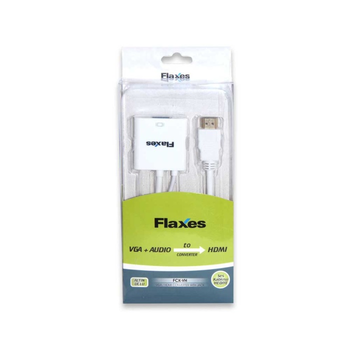 FLAXES FCK-VH VGA TO HDMI ADAPTÖRLÜ ÇEVİRİCİ