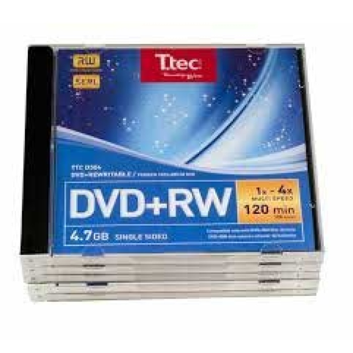 TTEC 4.7GB/120MIN 4X YENİDEN YAZILABİLİR DVD+R (5Lİ PAKET)
