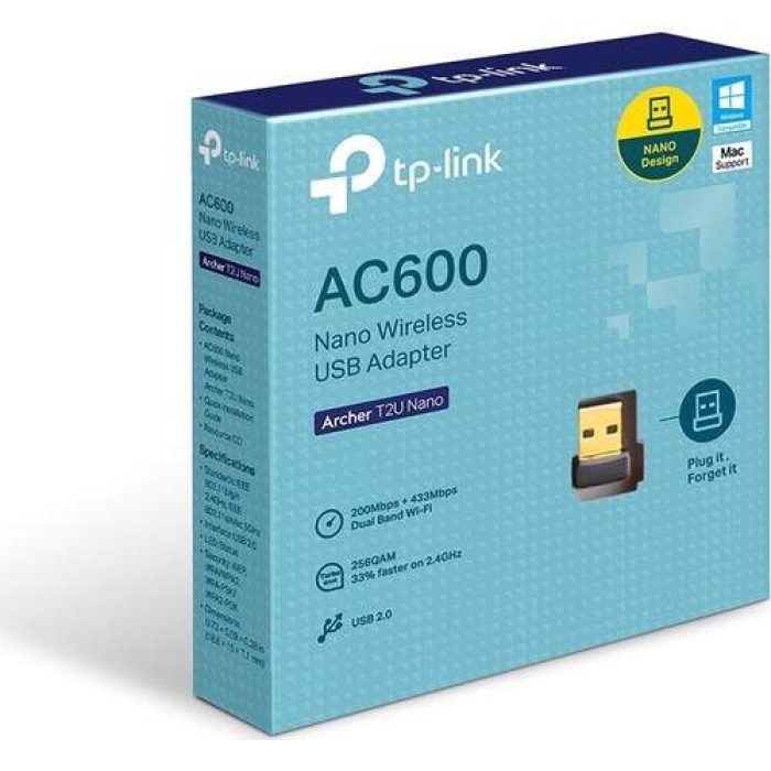 TP-LINK ARCHER T2U NANO AC600 600MBPS USB WIRELESS ADAPTÖR