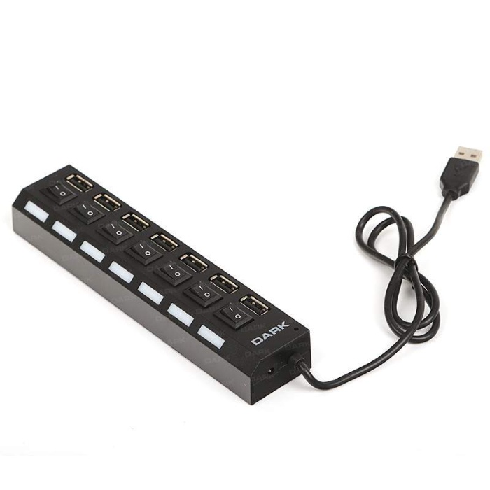 Dark Connect Master U72, 7 Port Anahtarlı USB Hub