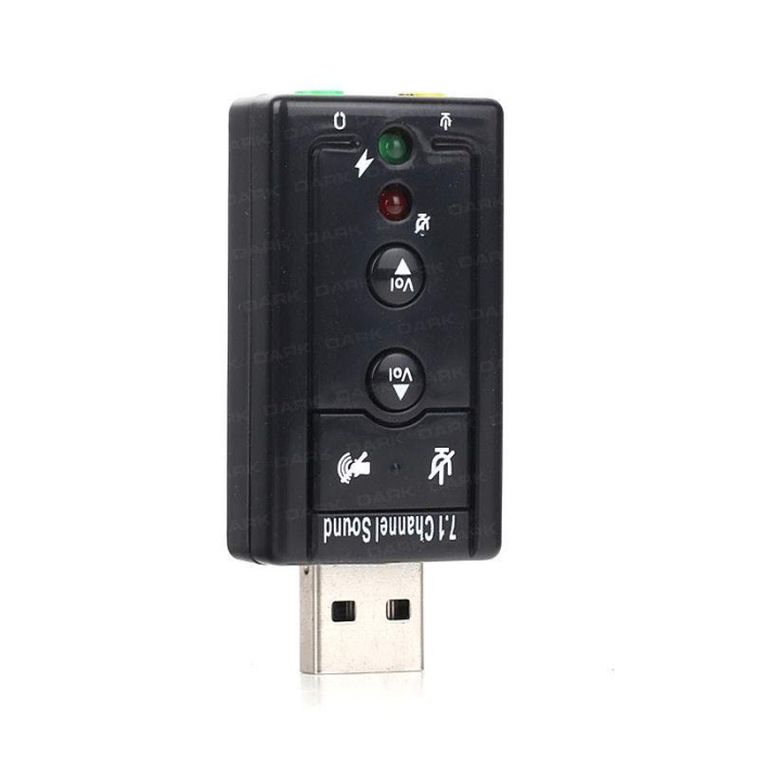Dark USB2.0  7.1 Stereo Ses Efektli Ses Kartı (Windows ve MAC Destekli)