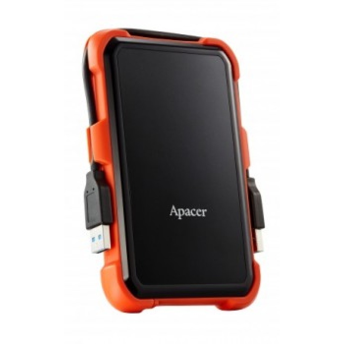 Apacer AC630 Siyah-Turuncu 2 TB Askeri Sınıf Darbeye Dayanıklı 2.5 USB 3.1 Taşınabilir Harddisk (AP2TBAC630T-1)