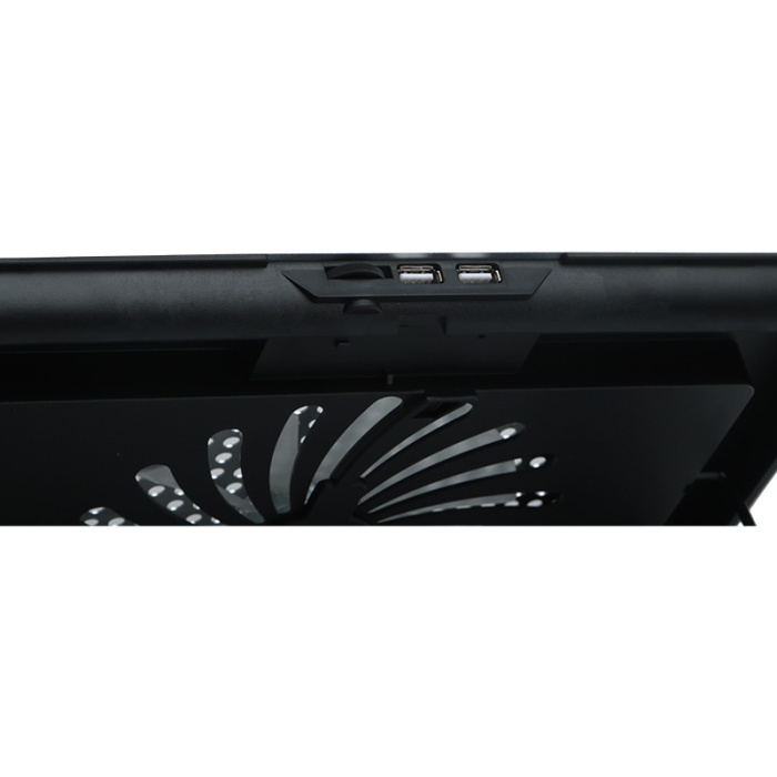 Dark Luna 16cm LED FANlı, 74.35 CFM & 1400 RPM, 6x Yükseklik Ayarlı, 2xUSB 15.4 Notebook Soğutucu ve Stand (Siyah)