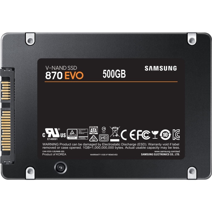 SAMSUNG 870 EVO 500GB 560/530MB/s 2.5 SATA3 SSD MZ-77E500B/KR