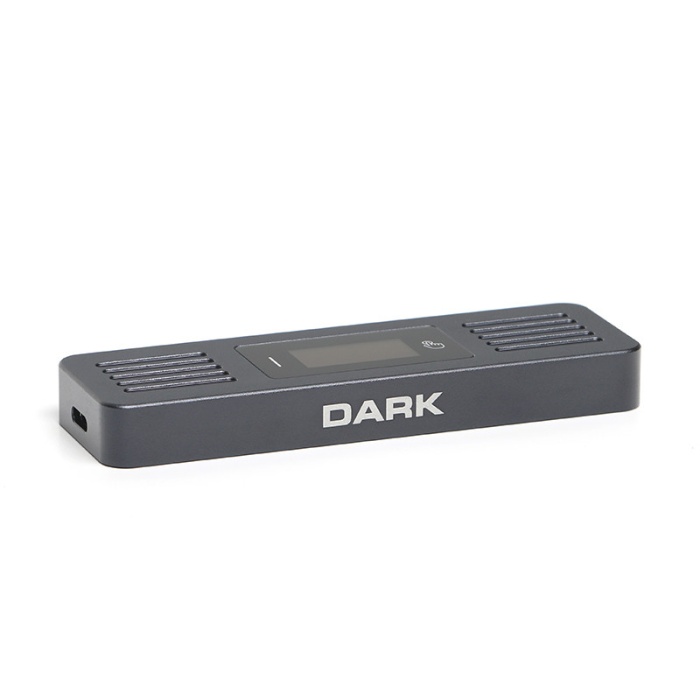Dark USB3.2 Gen2 Type-C - M.2 NVMe & SATA NGFF SSD LED Dokunmatik Ekranlı Disk Kutusu