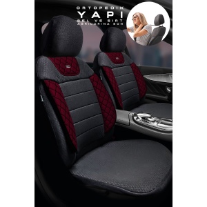 Ayıntap Modüler Oto Koltuk Kılıfı Seti Esnek Uyum Ve Dayanıklı Tasarım Ticari 2+1 Bordo