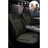 Peugeot 301 Acces Bütün Sedan 2012-2017 Aracınıza Uyumlu Koltuk Kılıfı Jakar Deri Siyah Sarı
