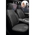 Ford Fiesta Hachback 2013 Aracınıza Uyumlu Koltuk Kılıfı Jakar Deri Siyah Beyaz
