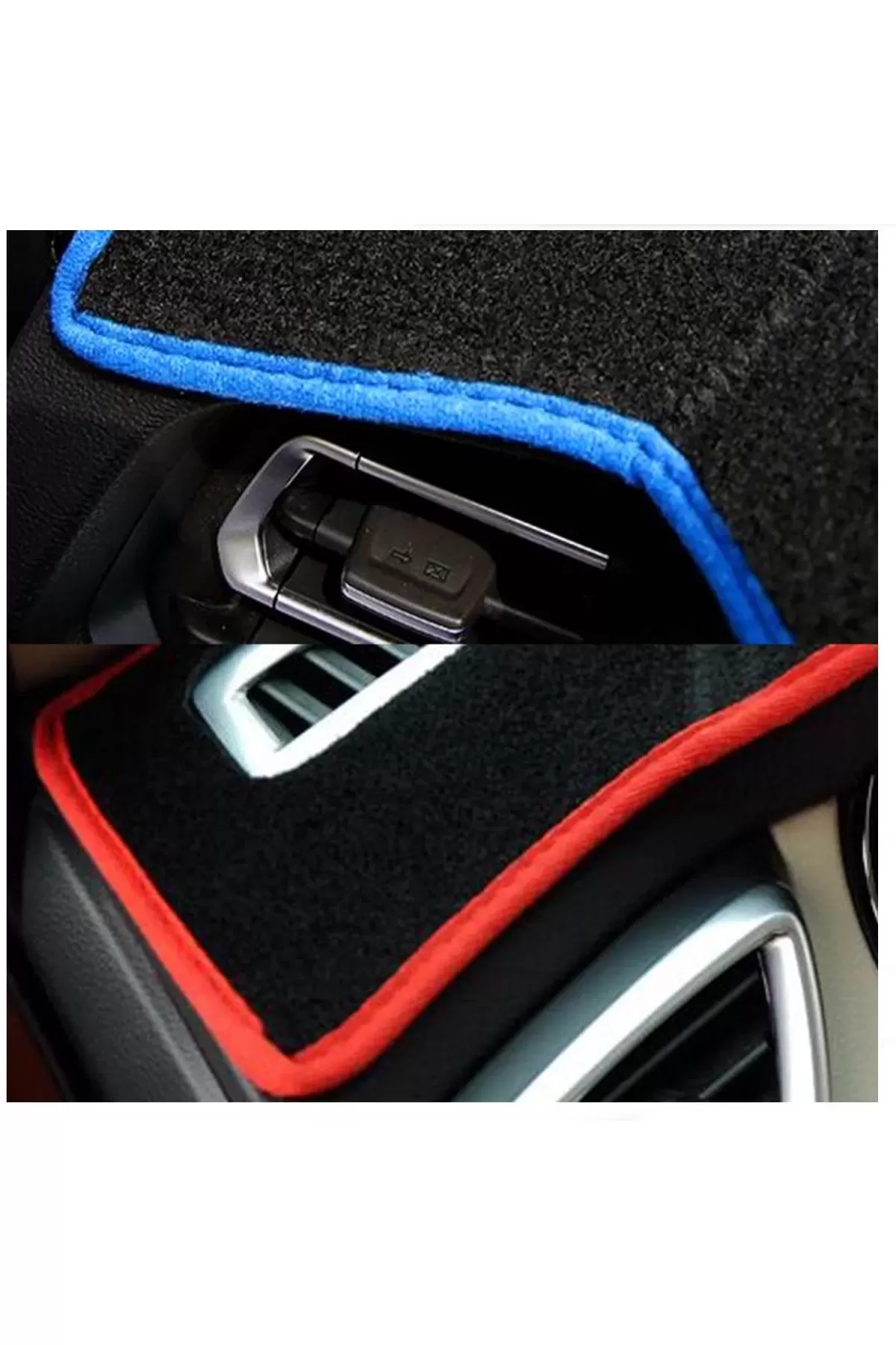 Honda Cıvıc (2003-2005) 3d Torpido Koruma Kılıfı - Ön Göğüs Panel Kaplama - Mavi Şerit